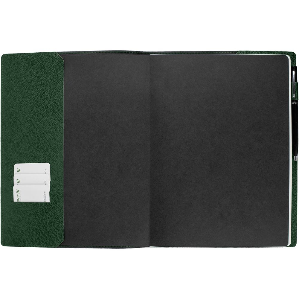 Ежедневник в суперобложке Brave Book, недатированный, зеленый, зеленый, кожзам