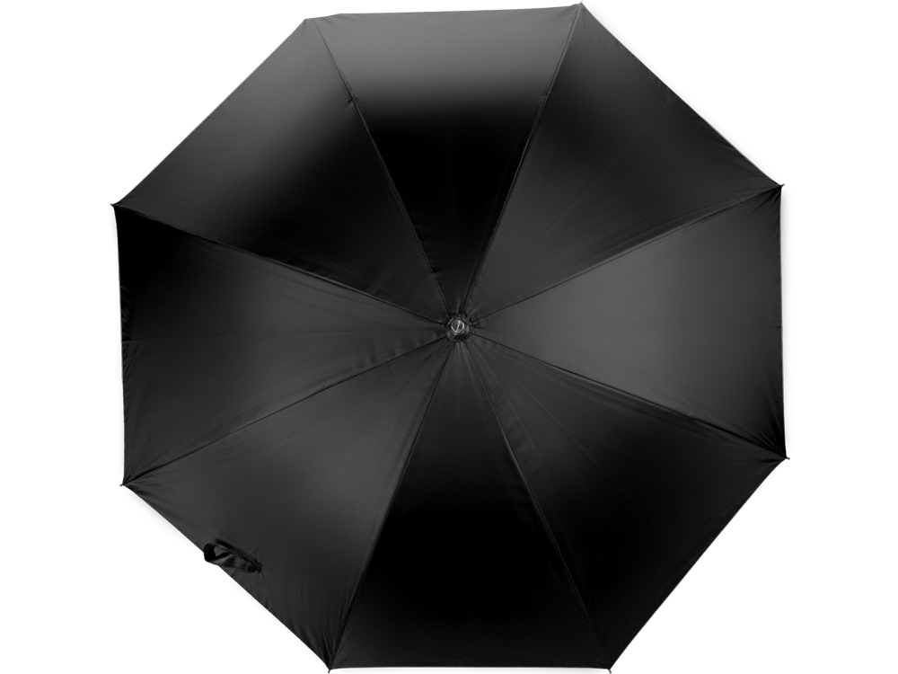 Зонт-трость «Майорка», черный, серебристый, металл, нейлон