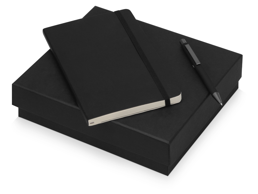 Подарочный набор Moleskine Van Gogh с блокнотом А5 Soft и ручкой, черный, пластик, soft touch