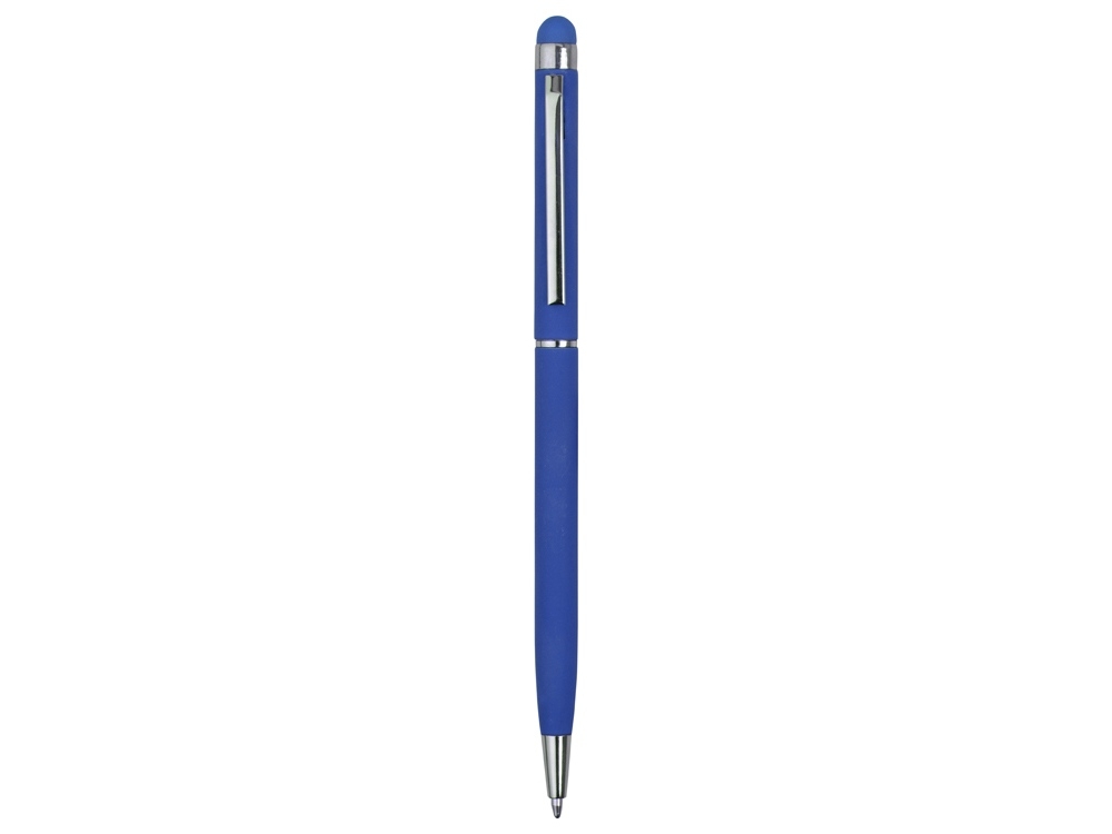 Ручка-стилус металлическая шариковая «Jucy Soft» soft-touch, синий, soft touch
