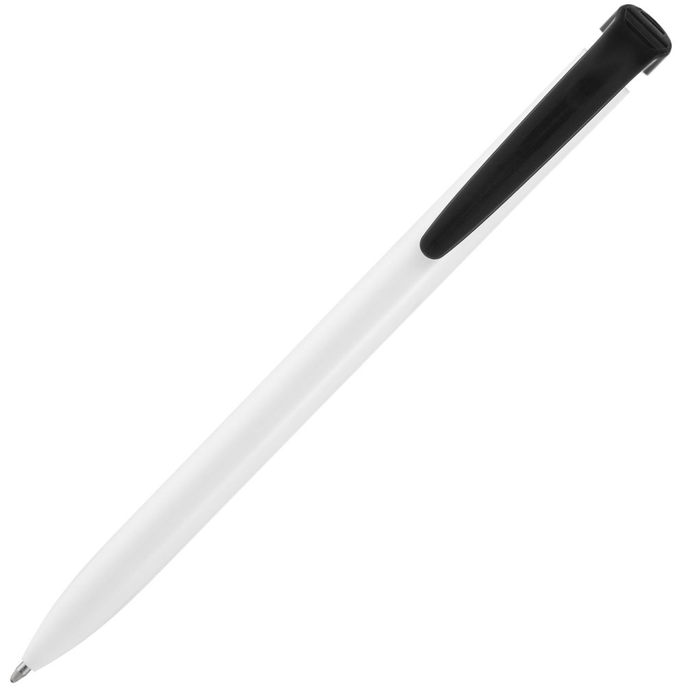 Ручка шариковая Favorite, белая с черным, черный, белый, пластик