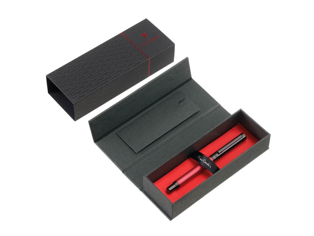 Ручка-роллер «LOSANGE», черный, красный, металл