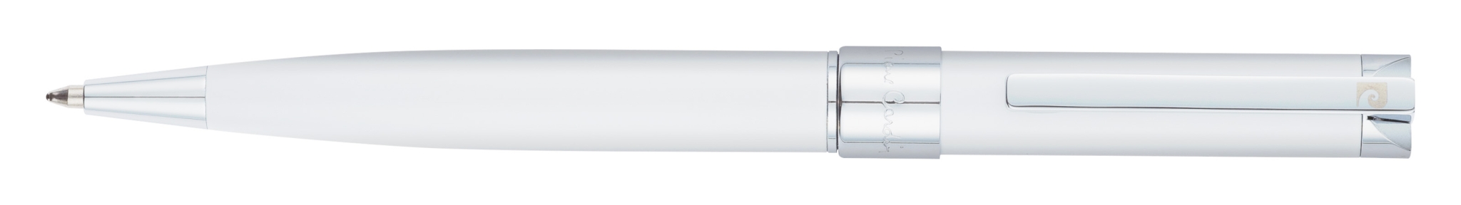 Ручка шариковая Pierre Cardin GAMME Classic. Цвет - белый. Упаковка Е, белый, латунь, нержавеющая сталь