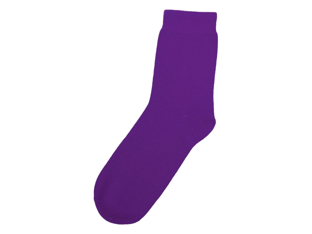 Носки однотонные «Socks» мужские, фиолетовый, пластик, эластан, хлопок
