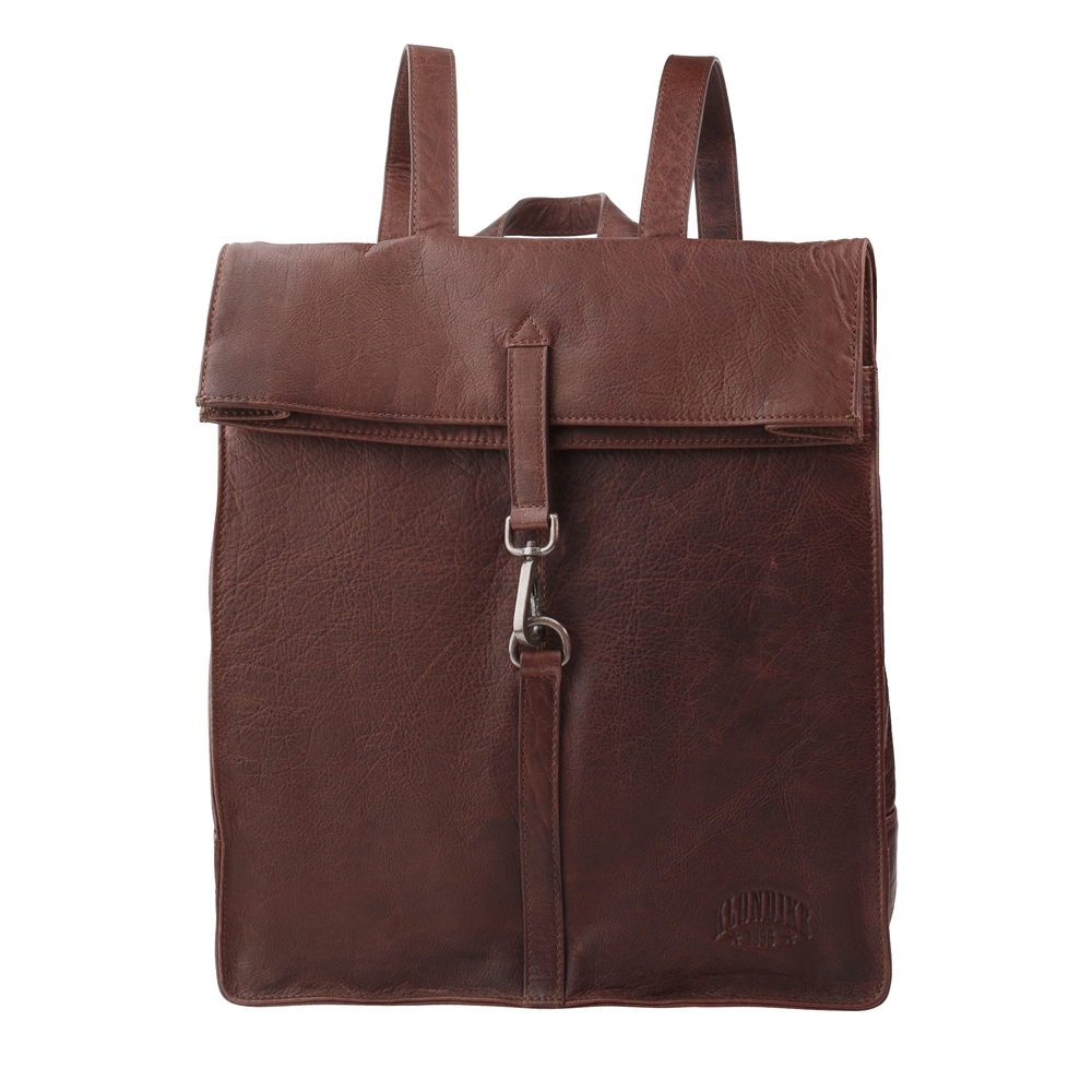 Рюкзак-сумка KLONDIKE DIGGER «Mara», натуральная кожа в темно-коричневом цвете, 32,5 x 36,5 x 11 см, коричневый