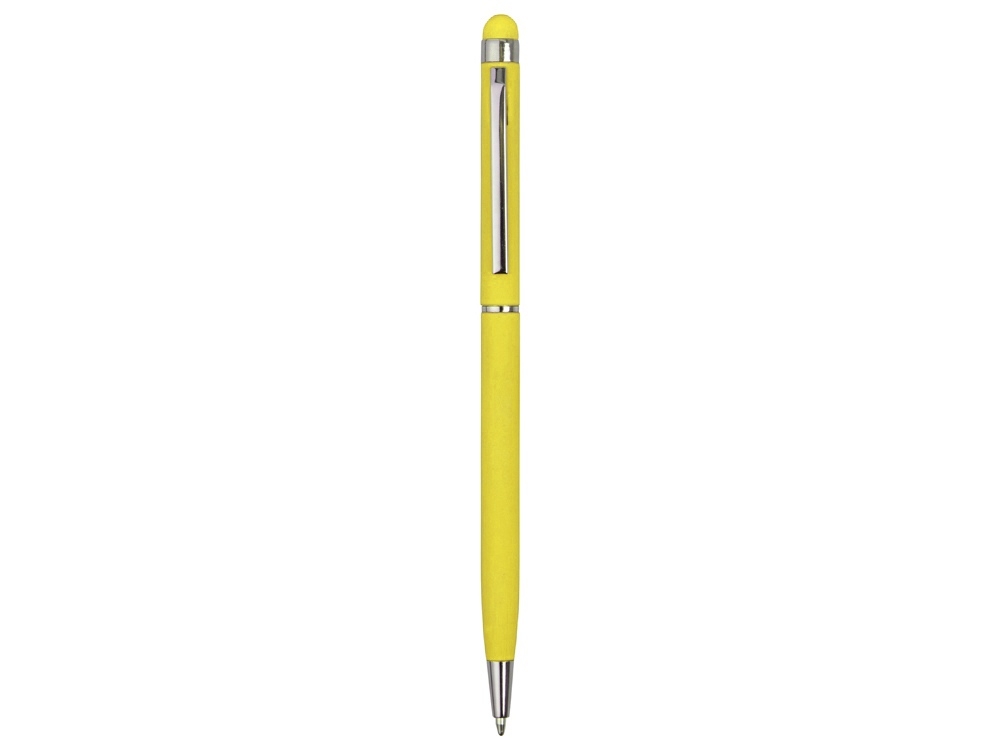 Ручка-стилус металлическая шариковая «Jucy Soft» soft-touch, желтый, soft touch