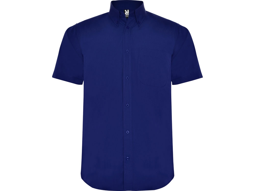 Рубашка «Aifos» мужская с коротким рукавом, голубой, полиэстер, хлопок