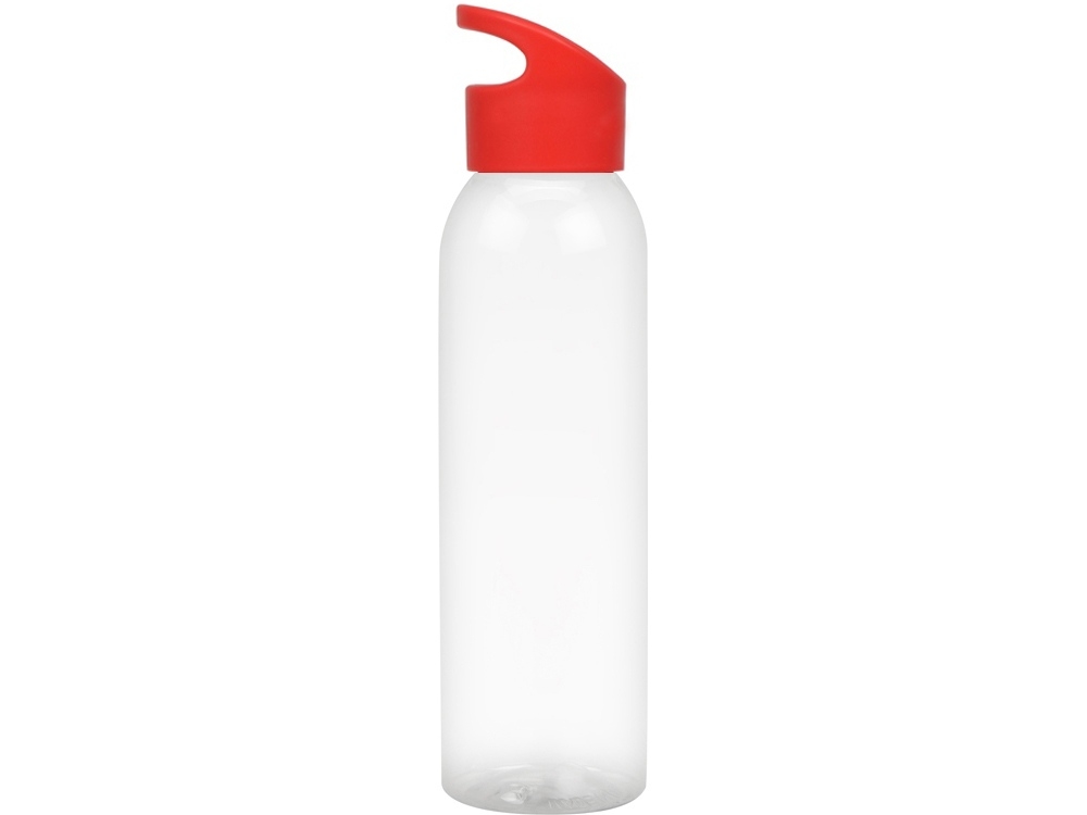 Бутылка для воды «Plain 2», красный, прозрачный, пластик