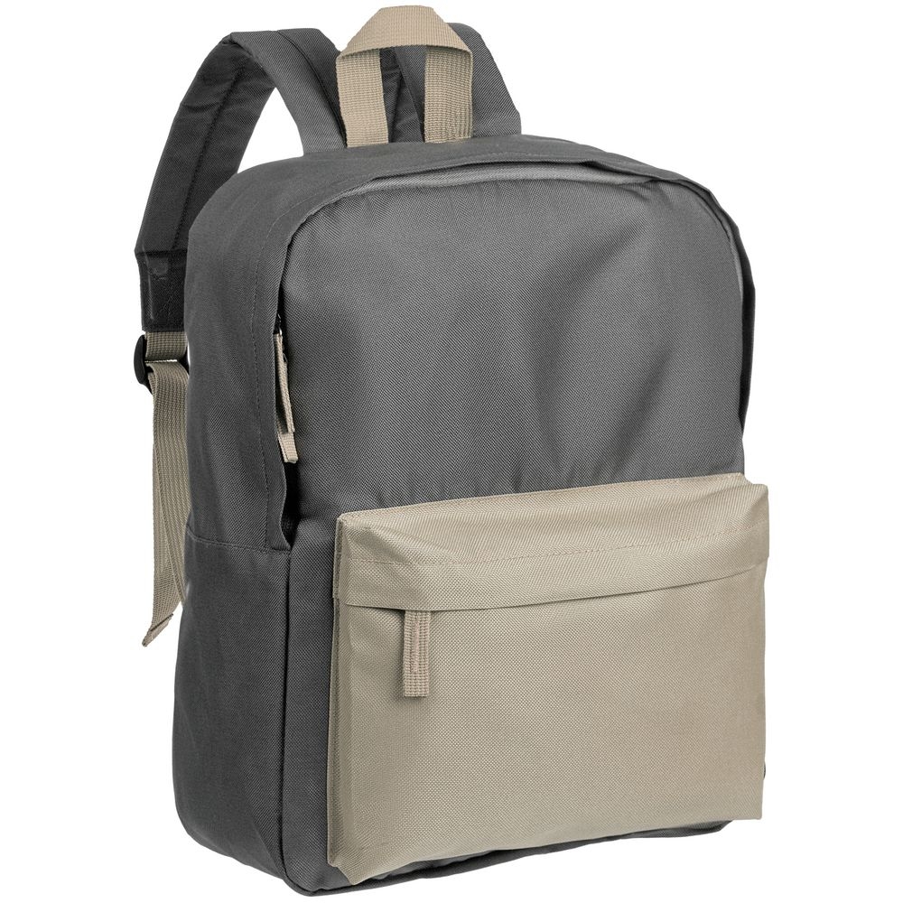 Рюкзак Sensa, серый с бежевым, серый, бежевый, полиэстер
