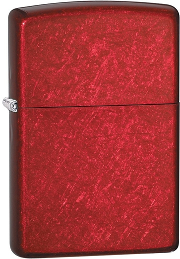 Зажигалка ZIPPO Classic с покрытием Candy Apple Red™, латунь/сталь, красная, глянцевая, 38x13x57 мм, красный
