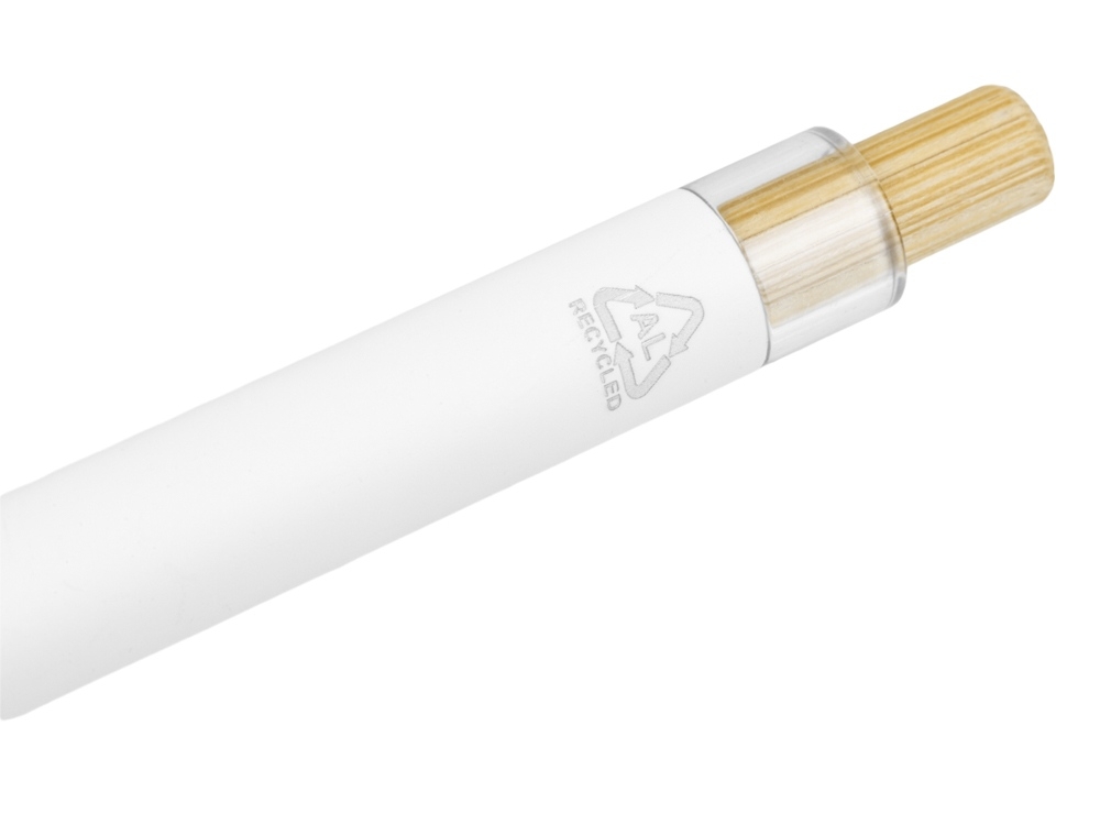 Ручка шариковая из переработанного алюминия «Blossom», белый