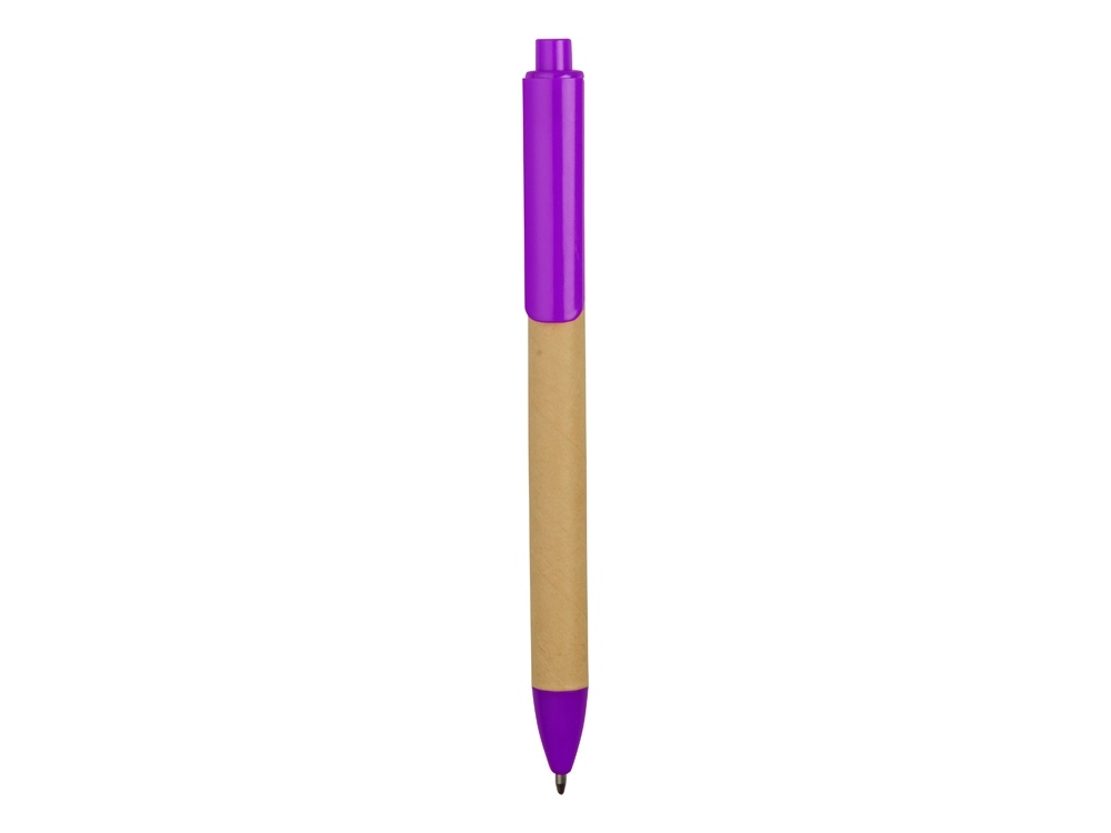 Ручка картонная шариковая «Эко 2.0», фиолетовый, бежевый, пластик, картон