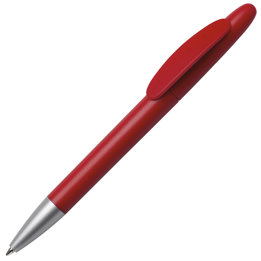 Ручка шариковая ICON, красный, непрозрачный пластик, красный, пластик