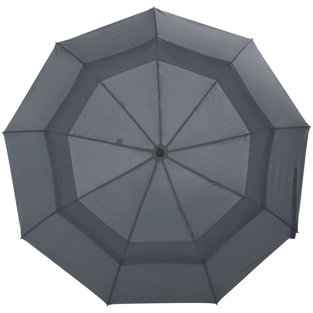 Складной зонт Dome Double с двойным куполом, серый, серый