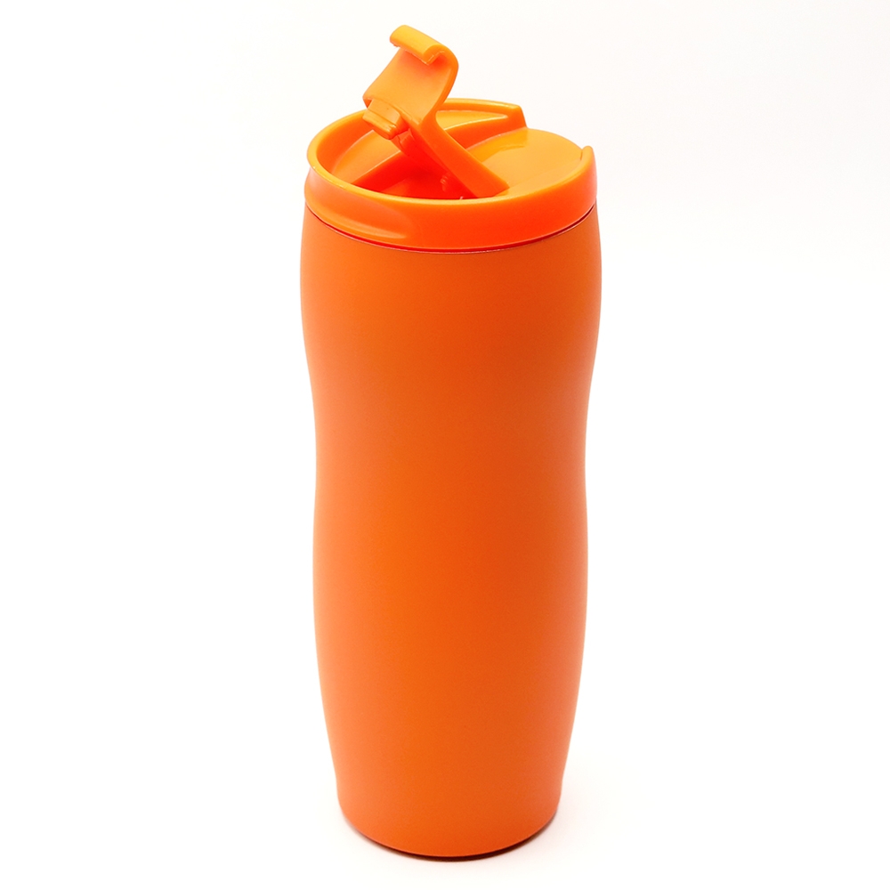 Термокружка с двойной стенкой Softex, оранжевая, оранжевый
