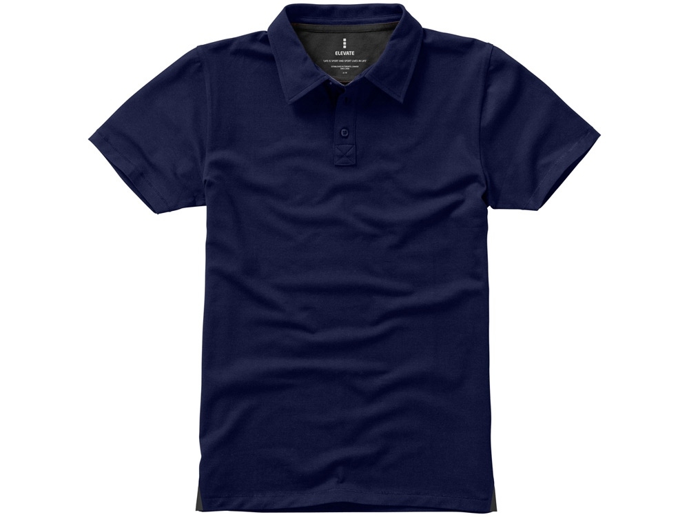 Рубашка поло "Markham" мужская, синий, серый, эластан, хлопок