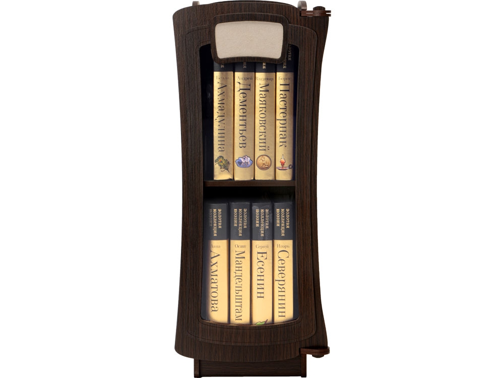 Набор книг «Шкаф мудрости», коричневый, черный, желтый, прозрачный