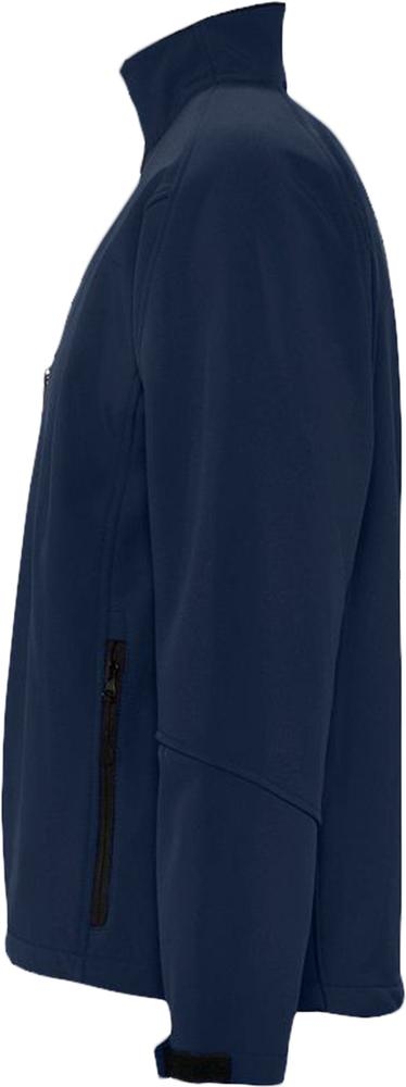 Куртка мужская на молнии Relax 340, темно-синяя, синий, полиэстер 94%; эластан 6%, плотность 340 г/м²; софтшелл