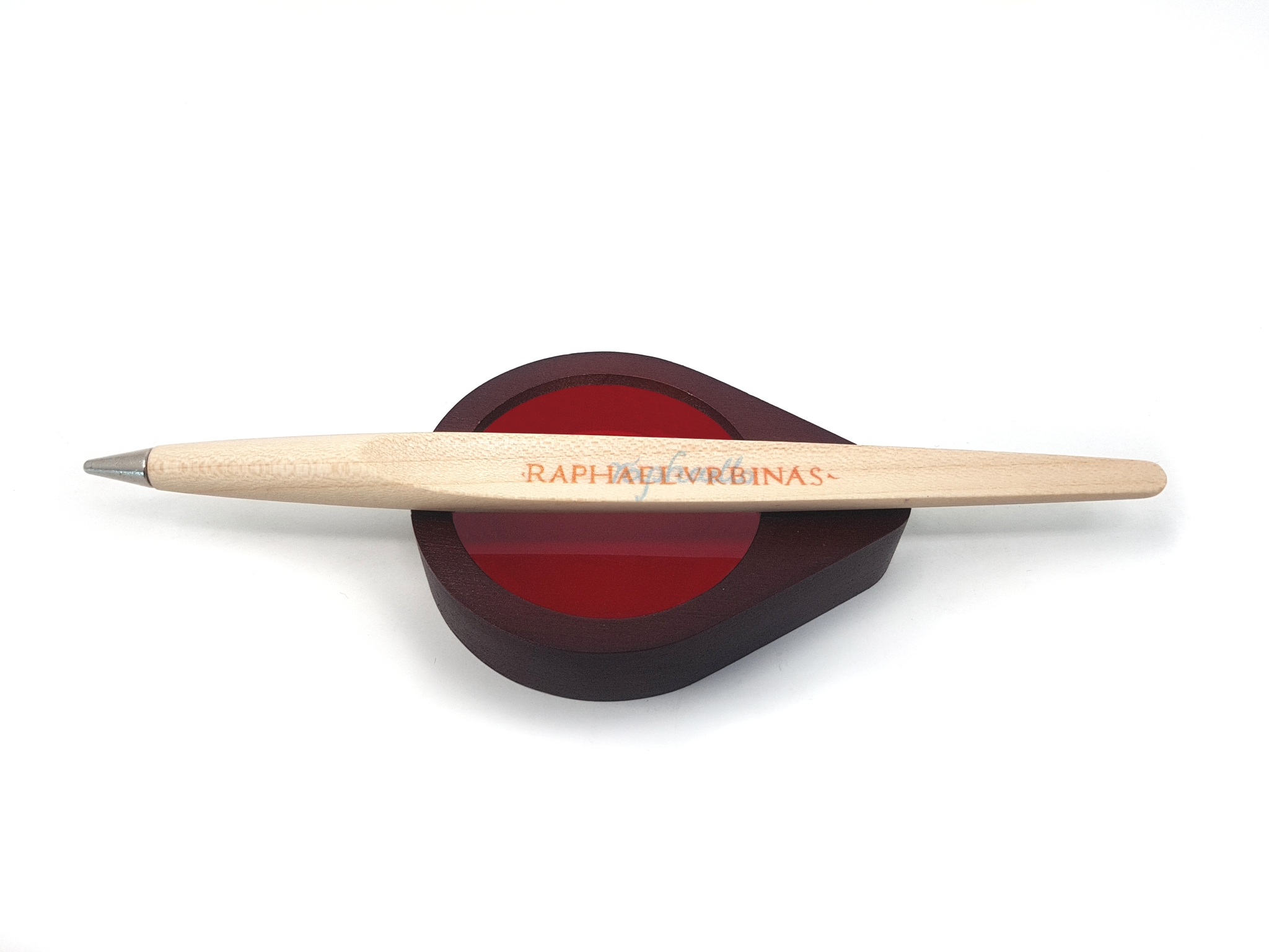 Вечная ручка Pininfarina Piuma RAPHAEL URBINAS, красный, дерево груша, плексиглас