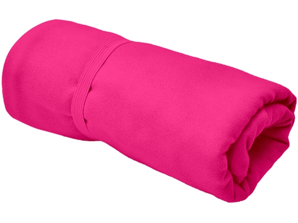 Спортивное полотенце CORK, розовый, полиэстер, пластик
