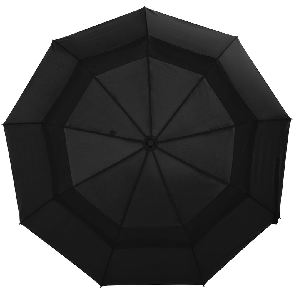 Складной зонт Dome Double с двойным куполом, черный, черный