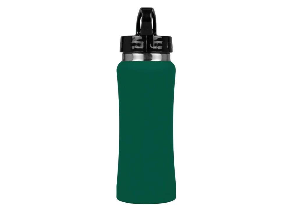 Бутылка спортивная из стали «Коста-Рика», 600 мл, зеленый, металл, soft touch