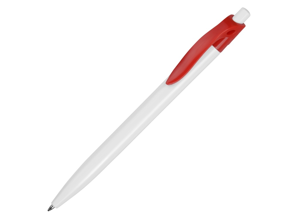 Ручка пластиковая шариковая «Какаду», белый, красный, пластик