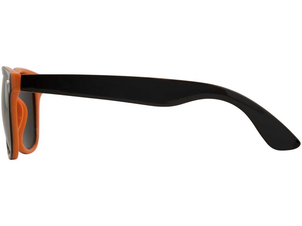 Очки солнцезащитные «Sun Ray» с цветной вставкой, черный, оранжевый, пластик