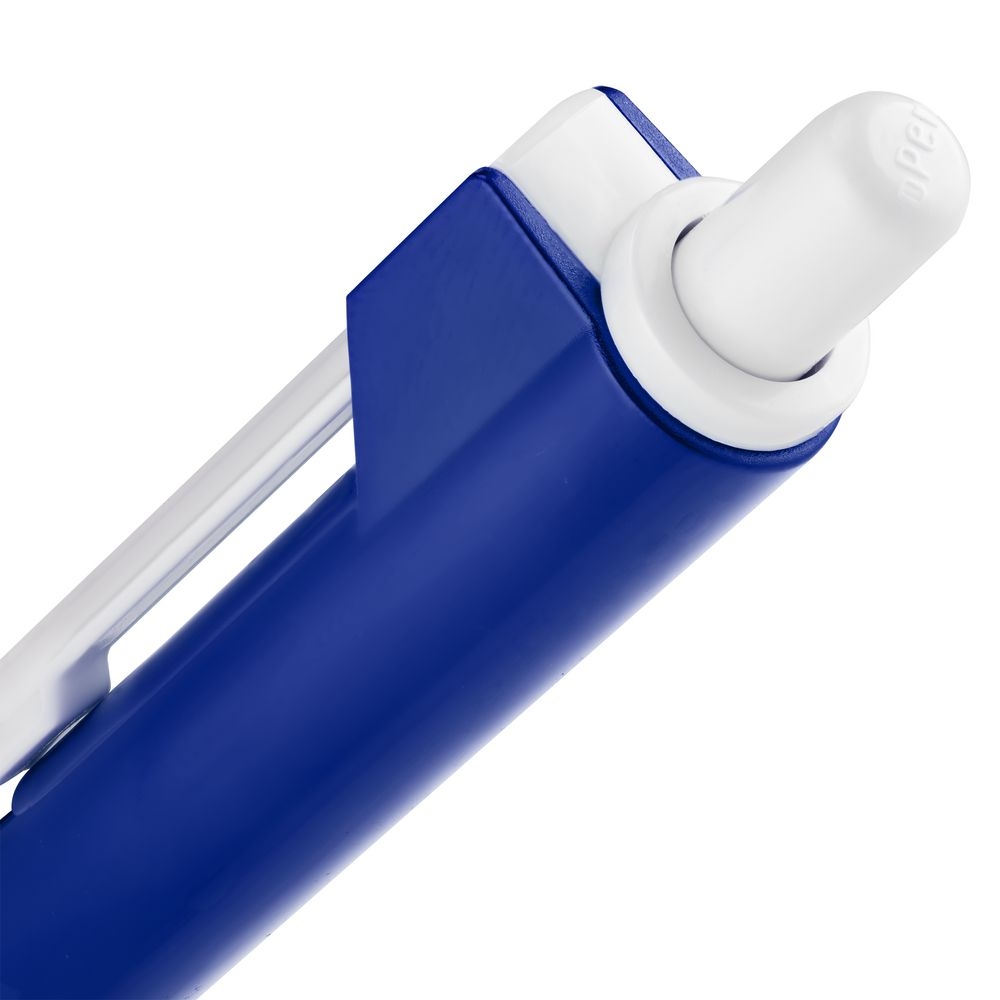 Ручка шариковая Hint Special, белая с синим, белый, пластик