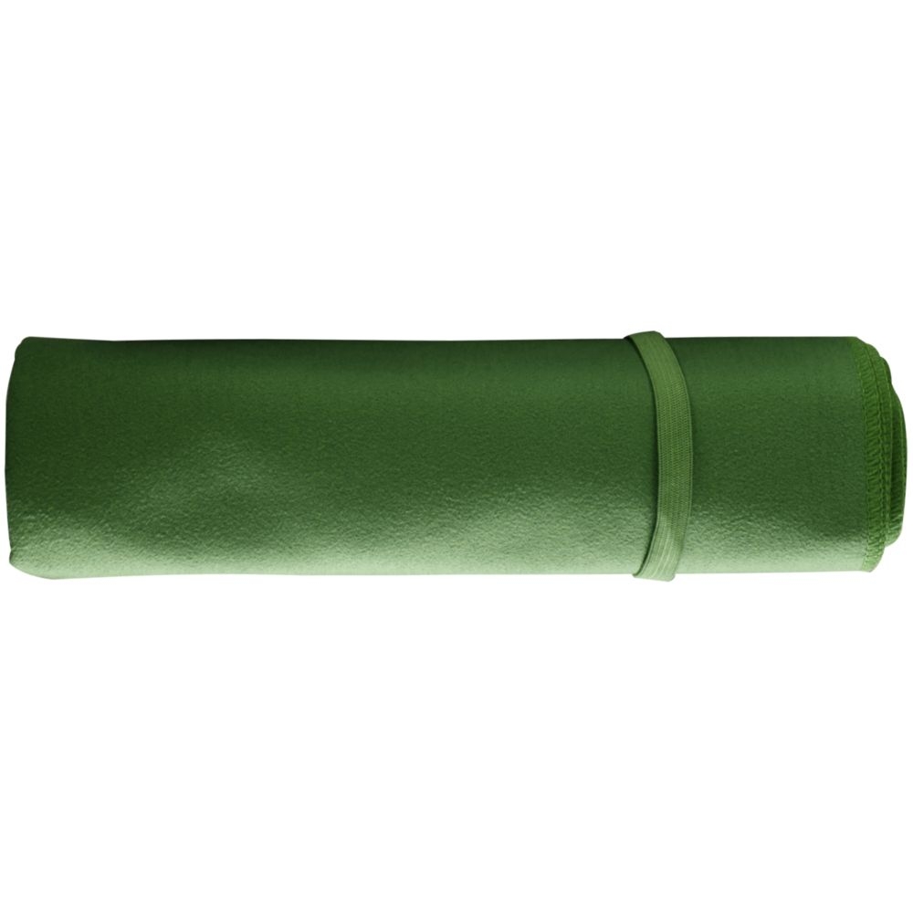 Спортивное полотенце Atoll Large, темно-зеленое, зеленый, микроволокно
