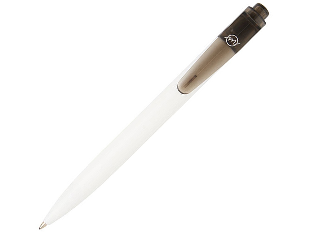 Ручка пластиковая шариковая «Thalaasa», черный, белый, пластик