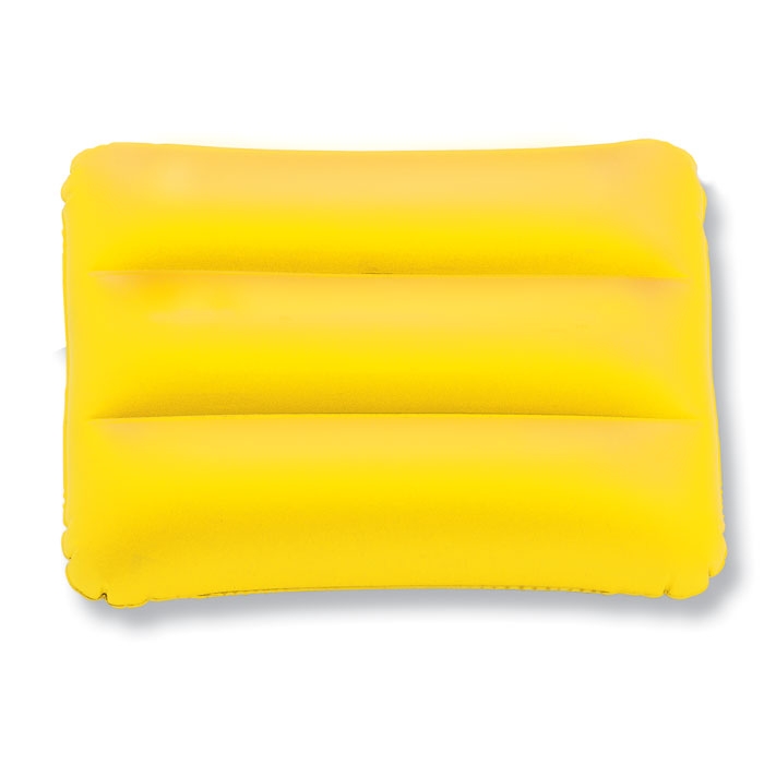 Подушка надувная пляжная, желтый, pvc-пластик
