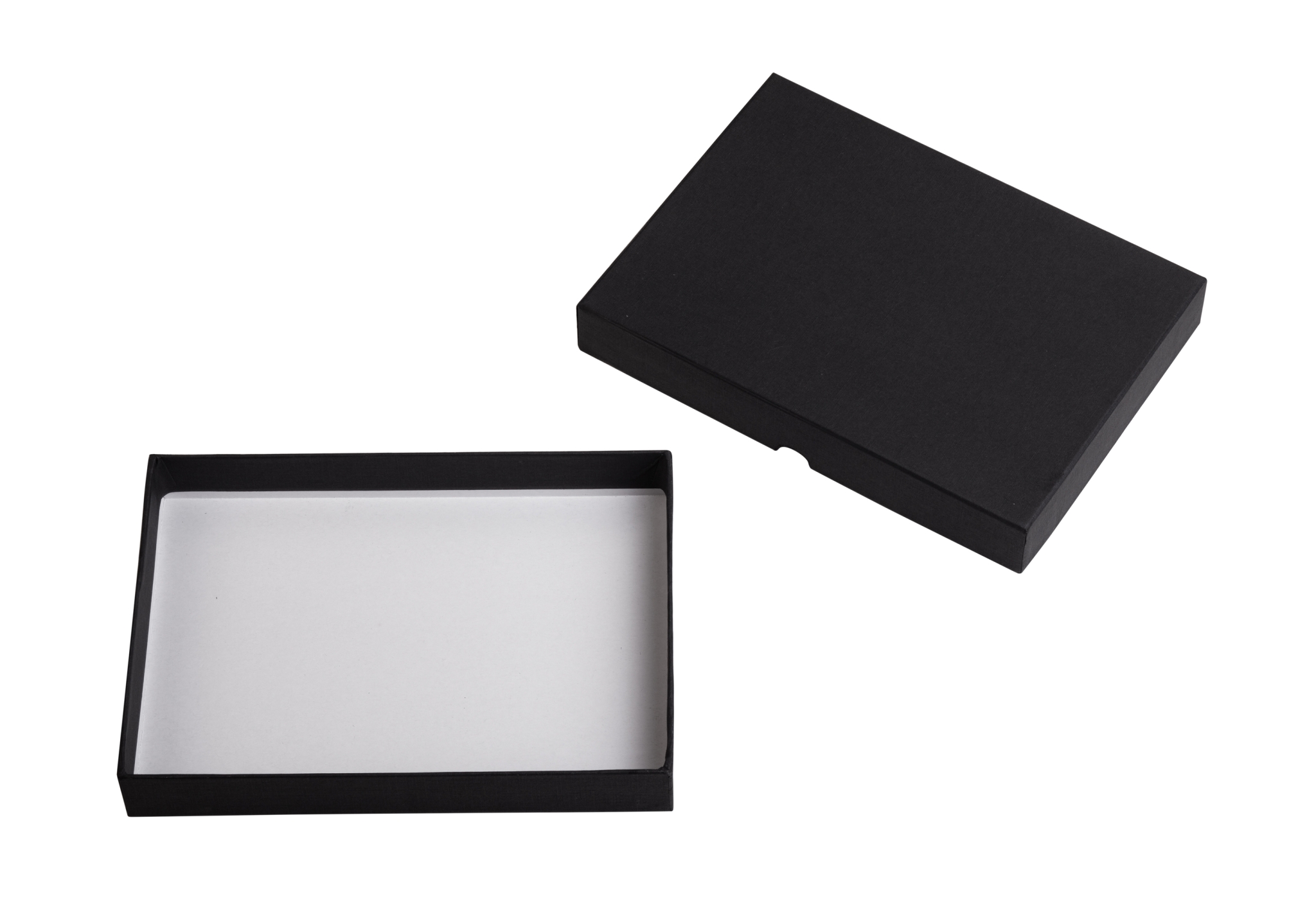 Подарочная коробка без ложемента (крышка-дно, 22 х 3 х 15,5 см), черный, картон