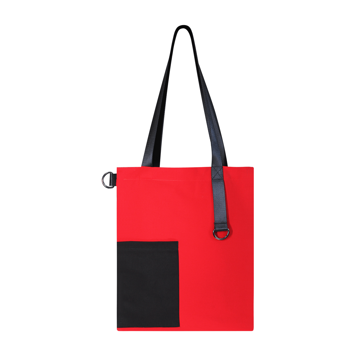 Шоппер Superbag Color (красный с чёрным), красный с чёрным, хлопок