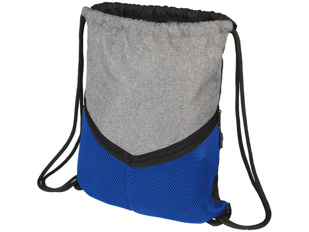 Спортивный рюкзак-мешок, синий, серый, полиэстер