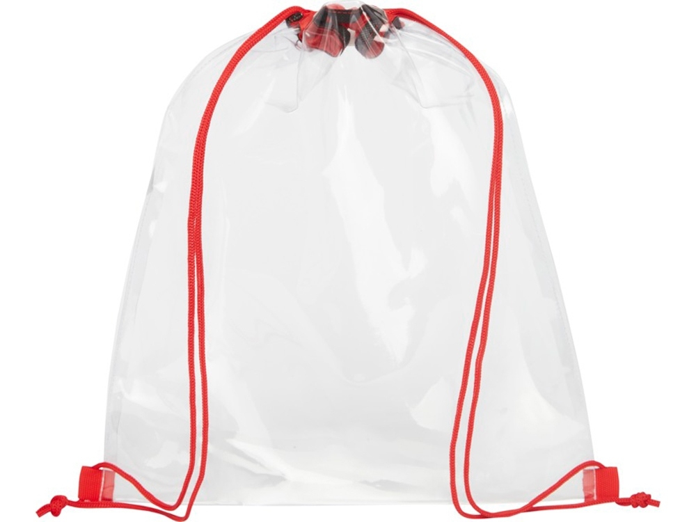 Рюкзак «Lancaster», красный, прозрачный, пвх