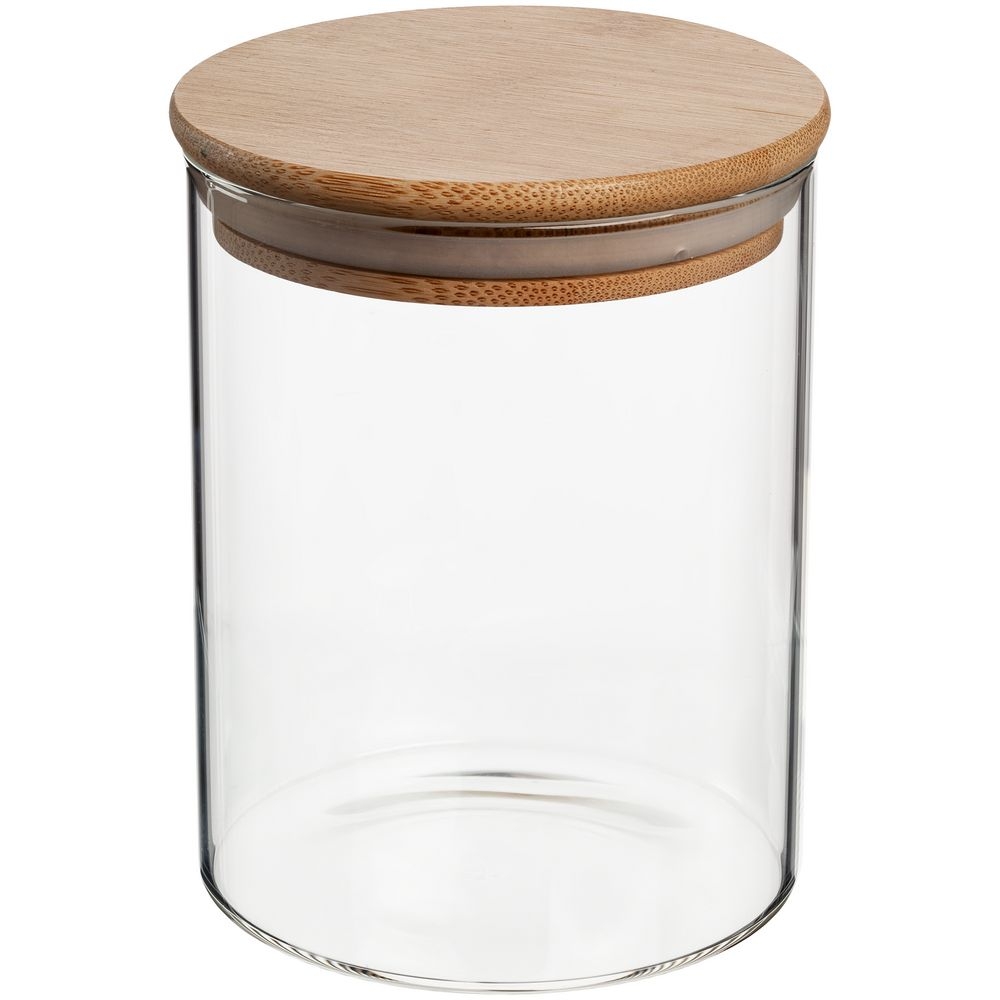 Емкость для хранения Fill Me, малая, бамбук; боросиликатное стекло