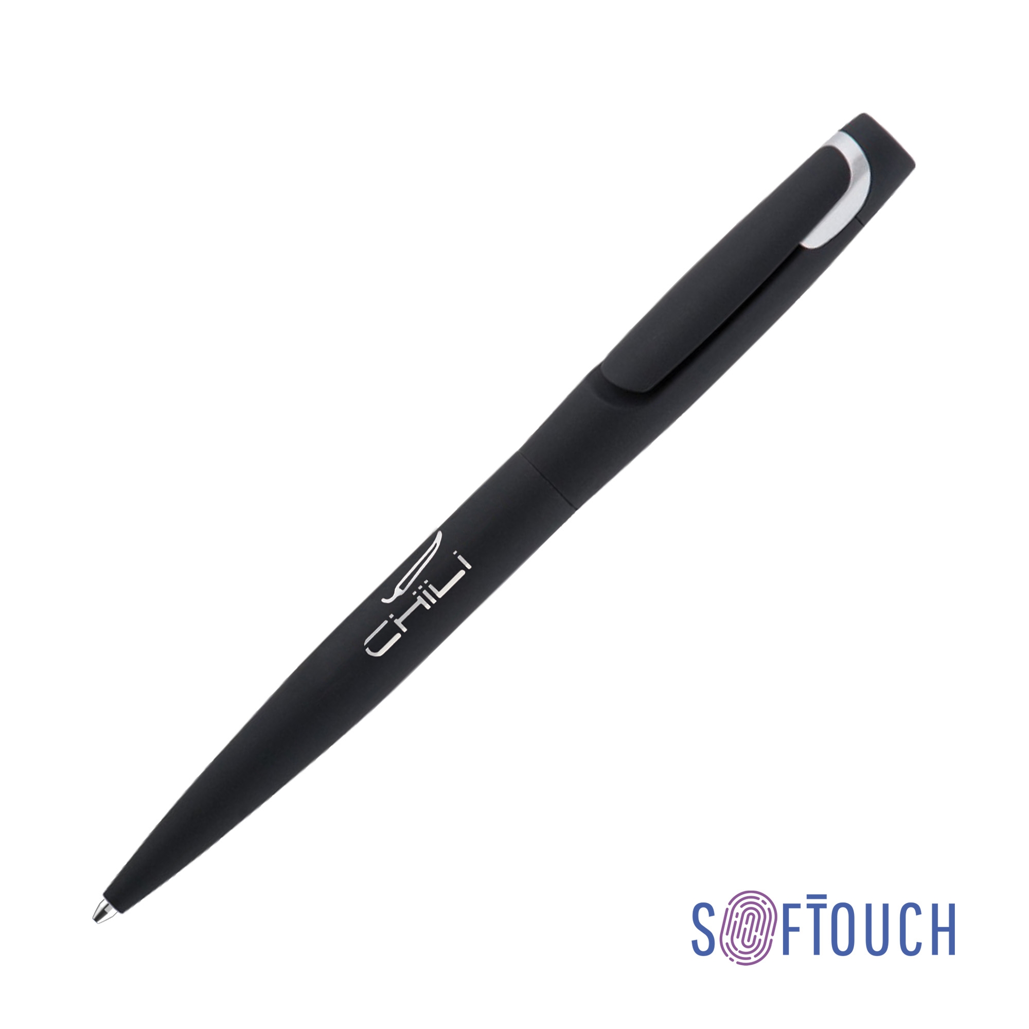 Ручка шариковая "Saturn" покрытие soft touch, черный, металл/пластик/soft touch