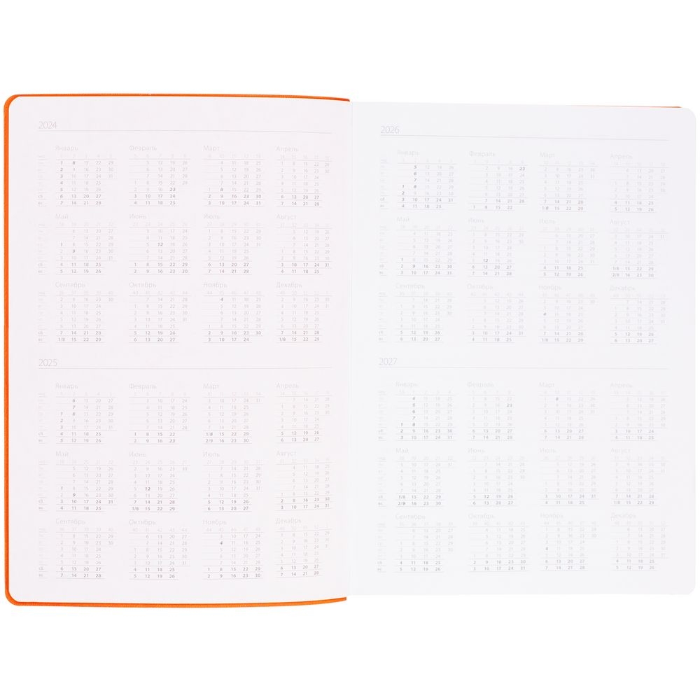 Ежедневник Flexpen Shall, недатированный, оранжевый, оранжевый