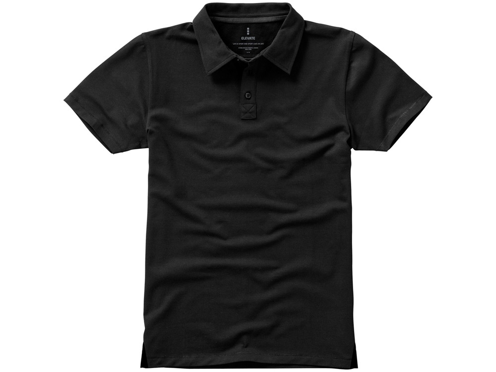 Рубашка поло "Markham" мужская, черный, серый, эластан, хлопок