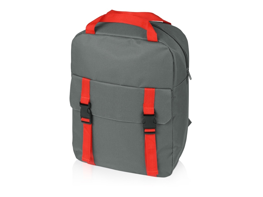 Рюкзак «Lock» с отделением для ноутбука, красный, серый, полиэстер