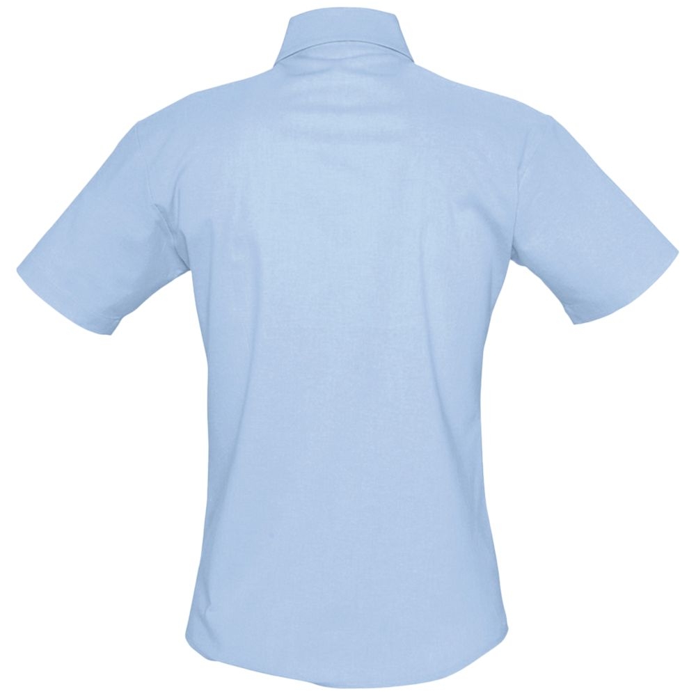 Рубашка женская с коротким рукавом Elite, голубая, голубой, хлопок 70%; полиэстер 30%, плотность 130 г/м²