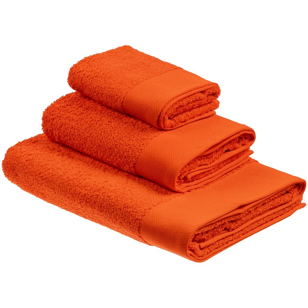Полотенце Odelle, среднее, оранжевое, оранжевый, хлопок