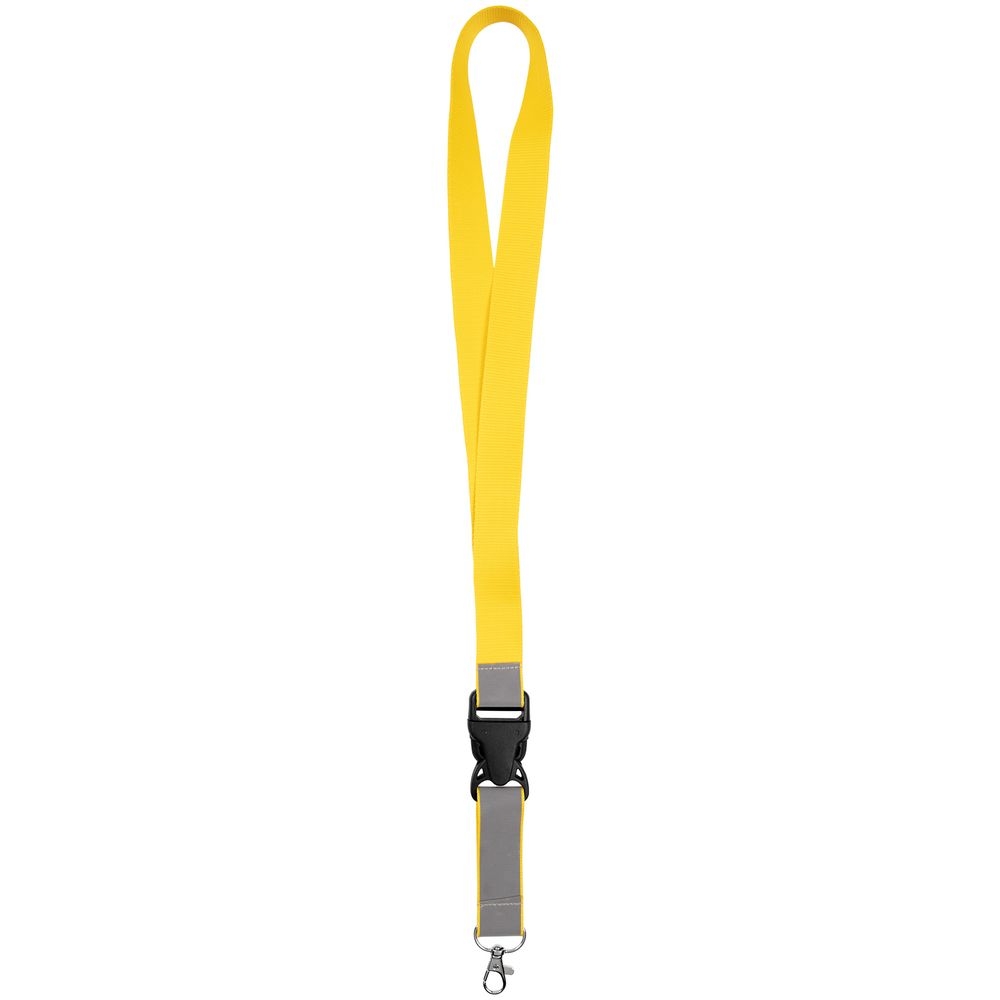 Лента светоотражающая Interlevel, желтая с серым, серый, желтый, нейлон; пластик; металл