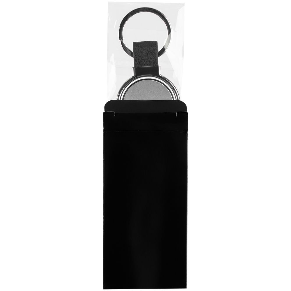 Брелок Stalker, ver.3, черный, черный, фурнитура - металл; петля - искусственная кожа; вставка - пластик