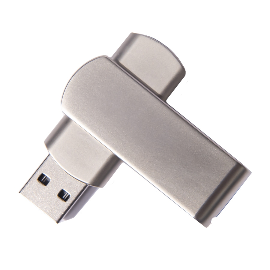 USB flash-карта SWING METAL (16Гб), серебристая, 5,3х1,7х0,9 см, металл, серебристый, металл