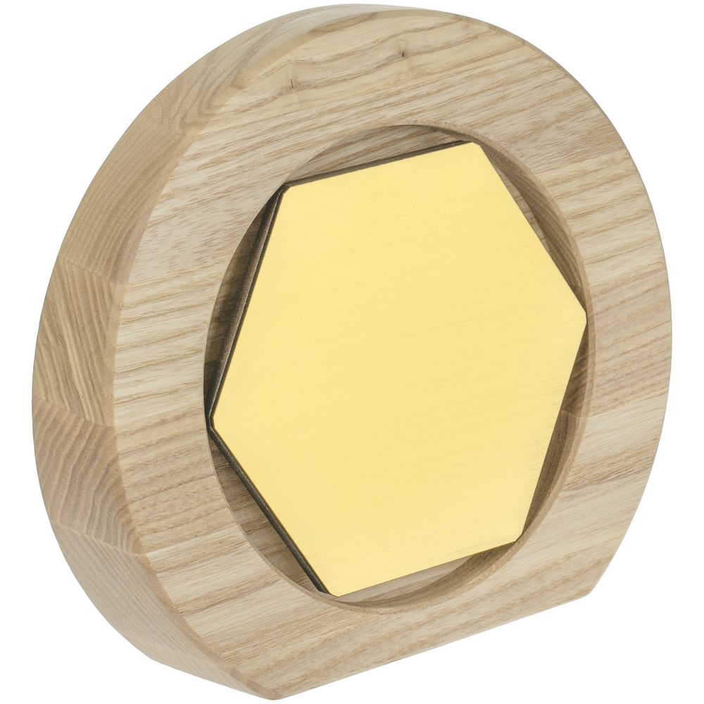 Стела Constanta Light, с золотистым шестигранником, желтый, мдф