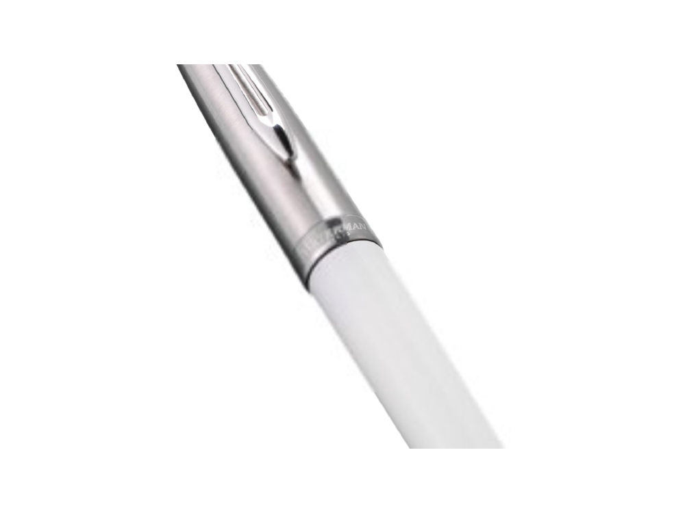 Ручка-роллер Embleme Ecru, белый, серебристый, металл
