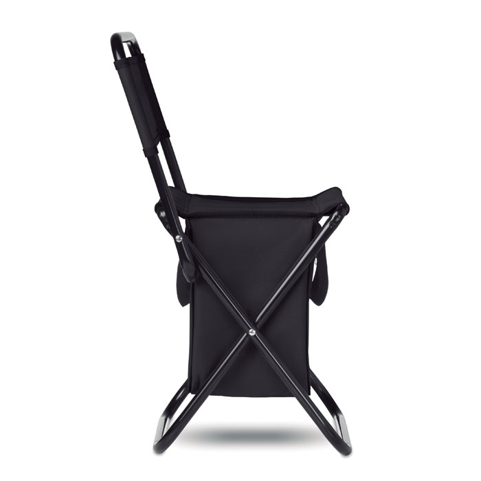 Складной стул с сумкой, черный, полиэстер