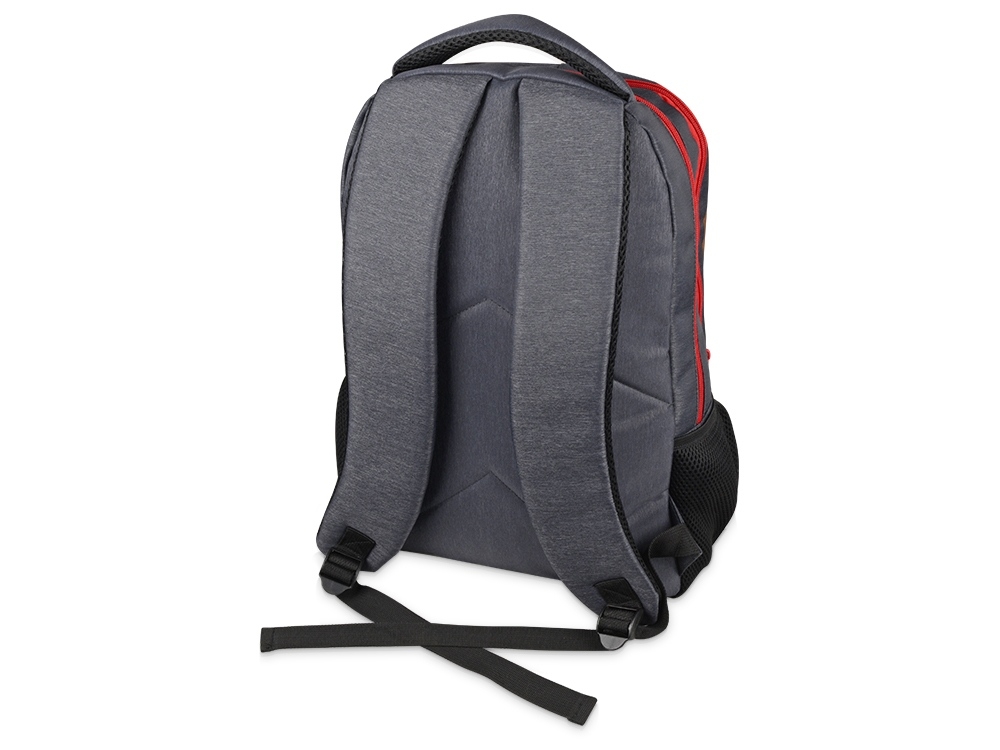 Рюкзак «Metropolitan» с черной подкладкой, красный, серый, полиэстер